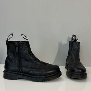 Dr. Martens Black Leather Combat Boots